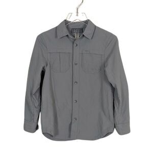REI Sahara Gray Long Sleeve Button Down Shirt 6/7